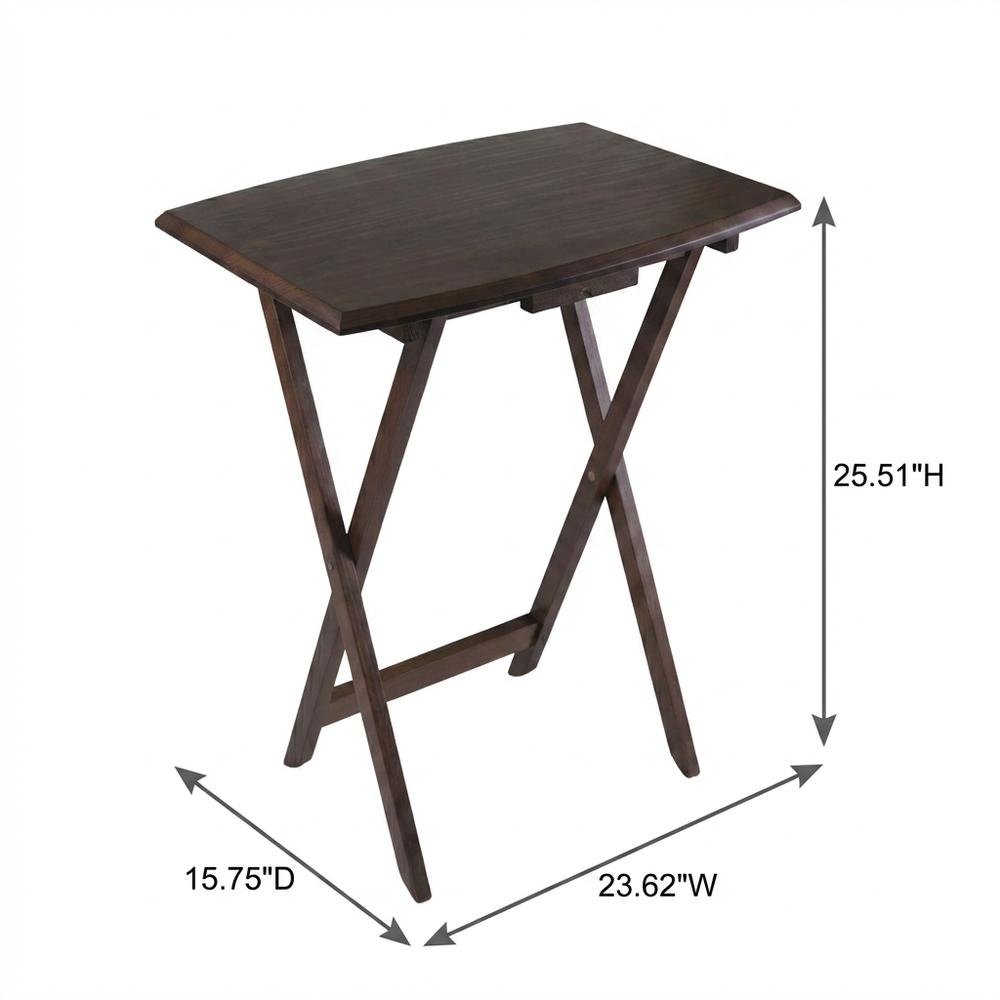 TV Table Set in Walnut Finish with Durable Material and Elegant Design