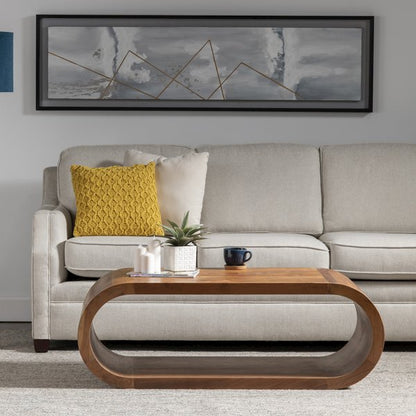 The Wood Cocktail Table Brown Wood 51x23x18" Modern Style