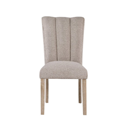 Transitional Dining Chair - Beige Kit Of 2, Beige