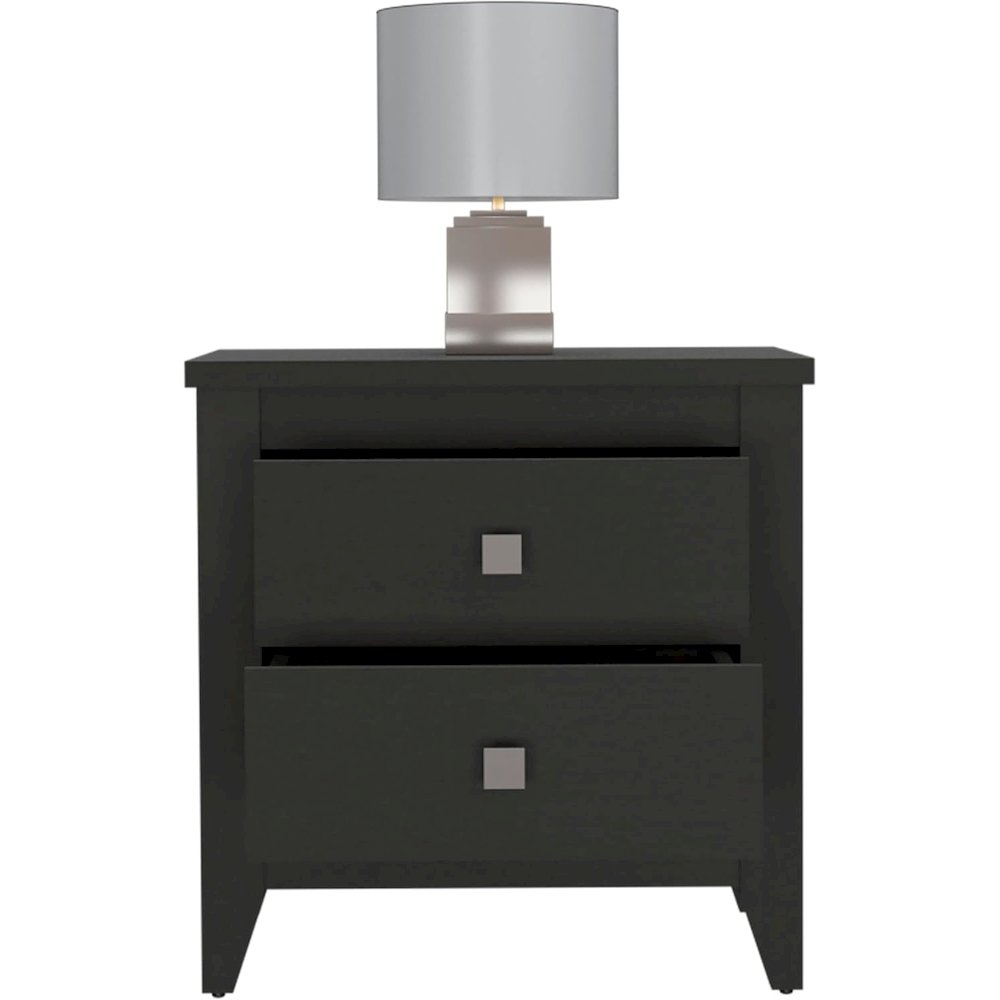 Amara 24" Tall Nightstand Black Black MDF