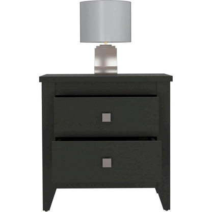 Amara 24" Tall Nightstand Black Black MDF