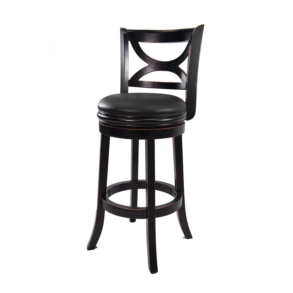 Florence Swivel Bar Stool - Black Sandthru Finish
