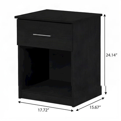 Americano Nightstand Set, Single Drawer, Handle, Modern Bedroom Storage Solution