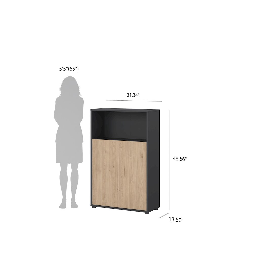 Sign 3-Piece Home Office Set with Desk, Storage Bookcase and Mobile Storage