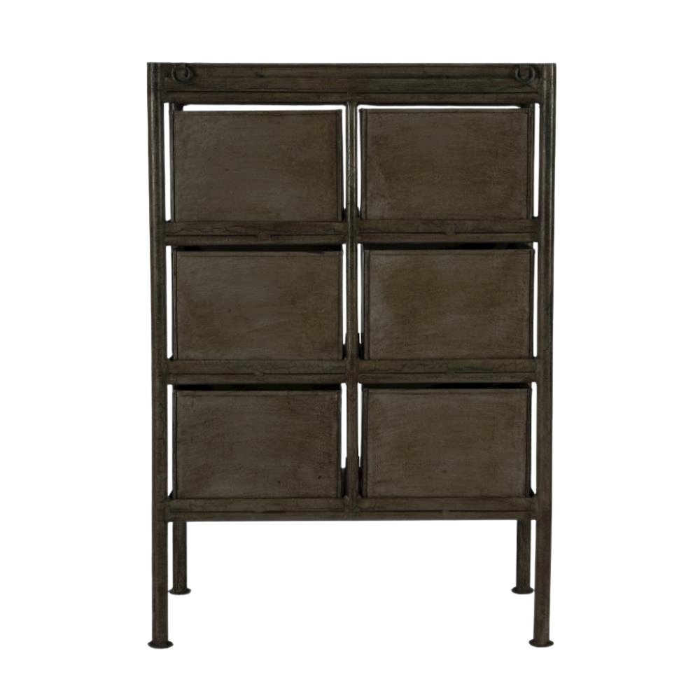 Iron Short Dresser – 6 Drawer Dresser for Closet and Bedroom Use