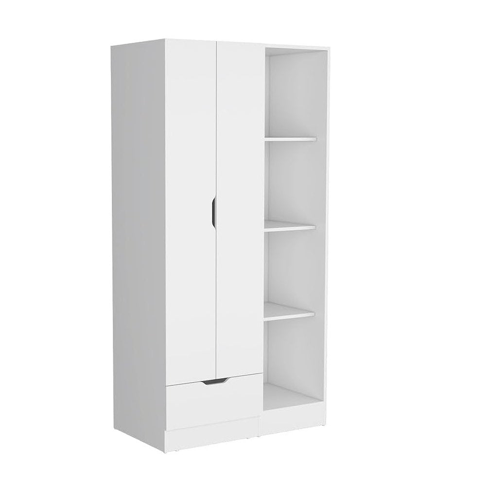 Memphis Wardrobe Armoire White MDF