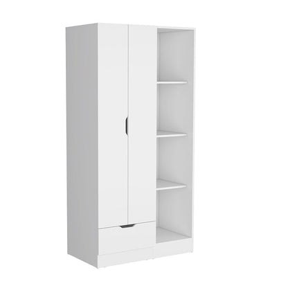 Memphis Wardrobe Armoire White MDF