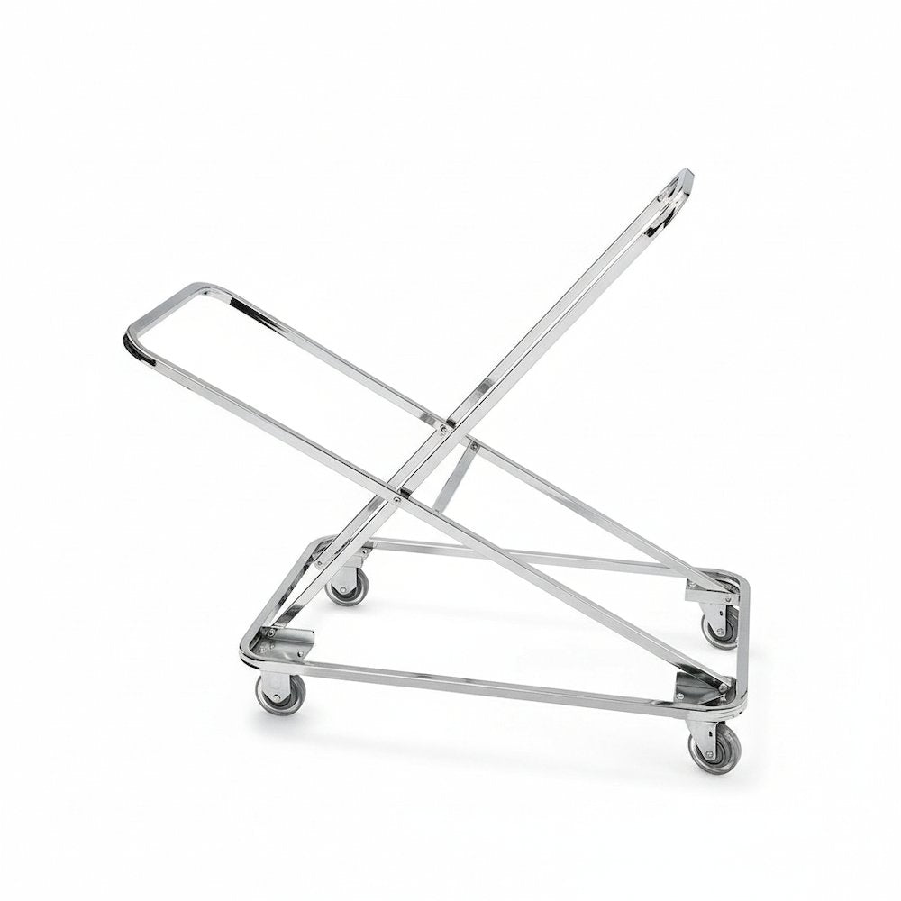 Dolly for 8200 Series Melody Chairs – Heavy-Duty Steel Chair Dolly with Chrome Frame, Hard Rubber Casters, Holds Up to 18 Chairs, 332 lbs Capacity
