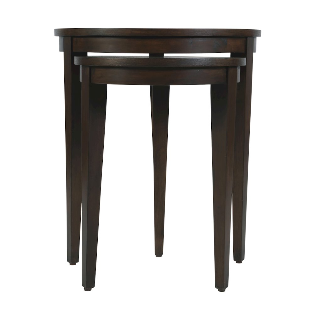 Lacey Round Nest Of Tables, Dark Brown