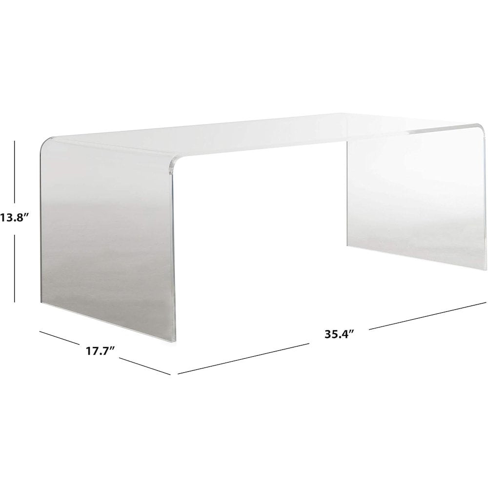 Home Collection Atka Coffee Table, Clear