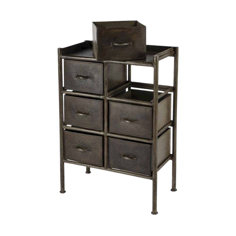 Iron Short Dresser – 6 Drawer Dresser for Closet and Bedroom Use