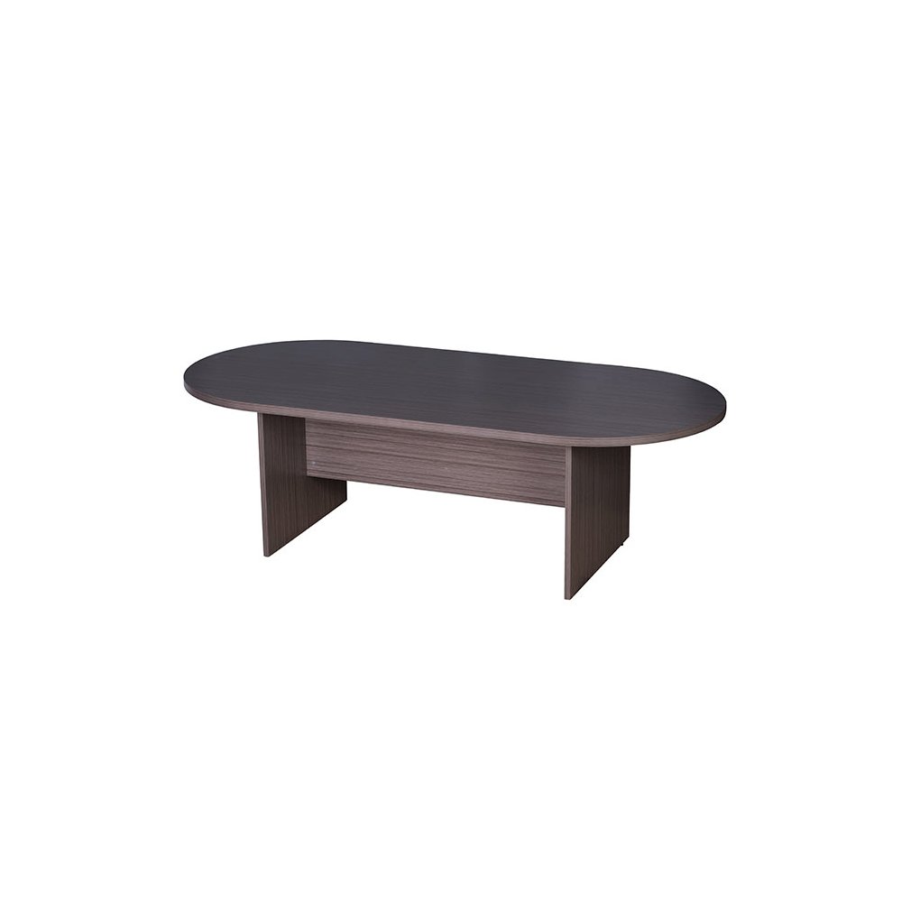 Boss 71W X 35D Race Track Conference Table, Driftwood