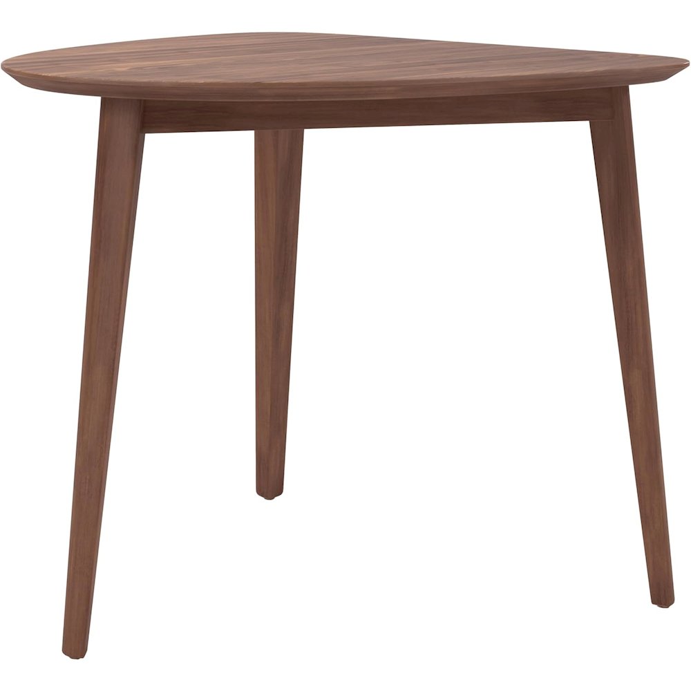 Oscar Corner Table and 2 Wood Back Chairs in Brown