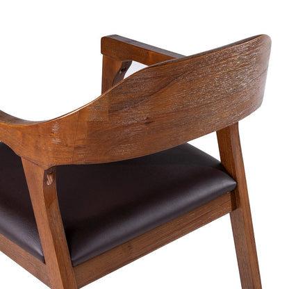 Rasmus Dining Armchairs - Chestnut Wire-Brush Finish - Set of 2