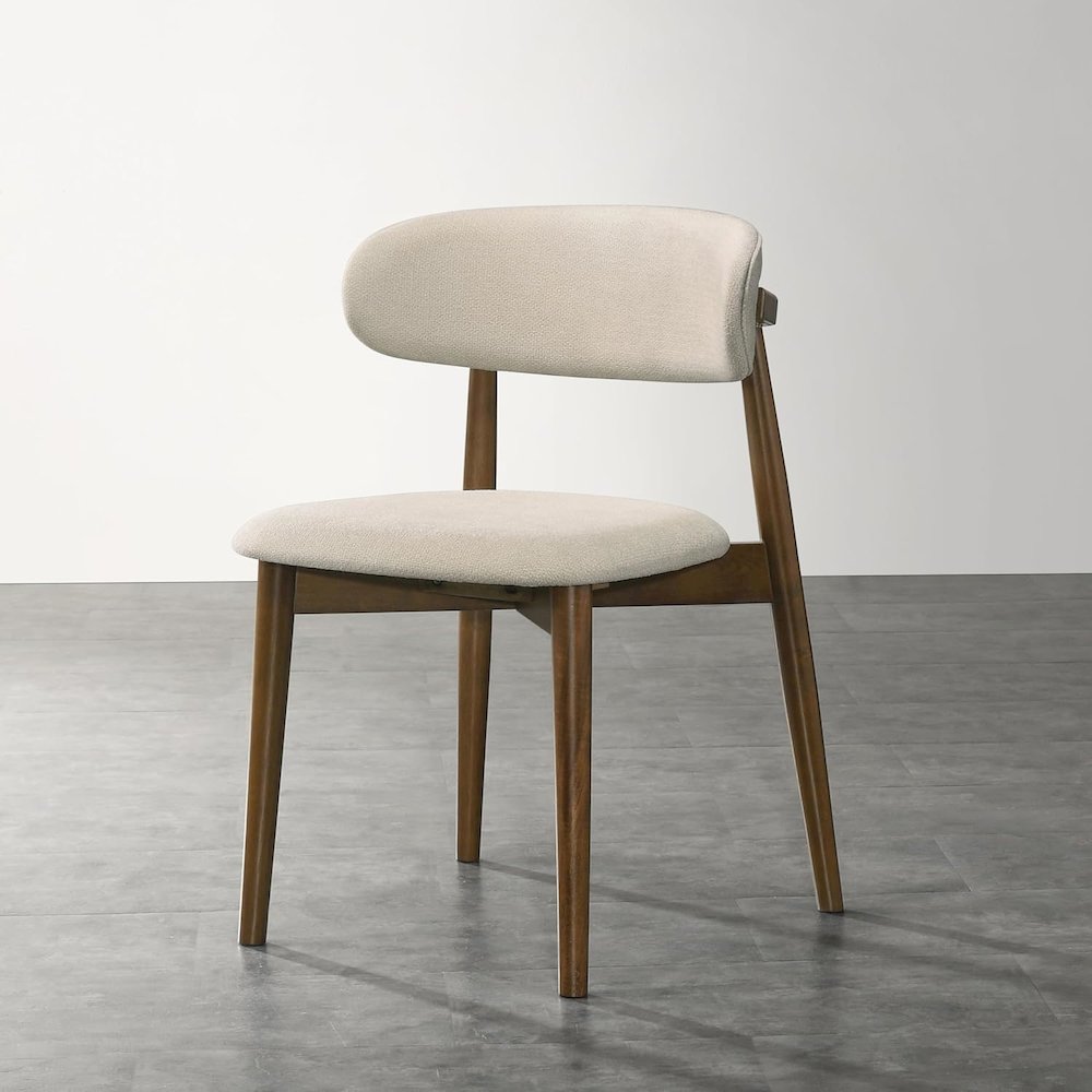 Arnott Upholstered Dining Chairs, Set of 2, Walnut Finish