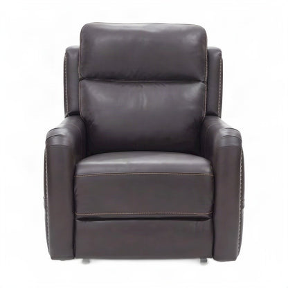 Brown Leather Power Lift Recliner with Heat, Power Headrest & Lumbar Support