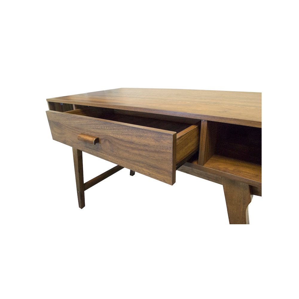 Mid Century Desk with One Drawer and Sturdy Legs