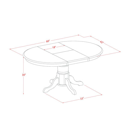 Dining Room Set Natural, ANEL5-ANA-05
