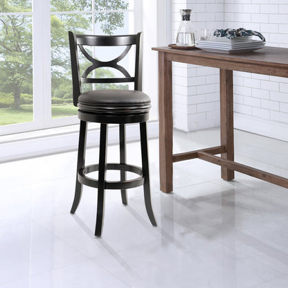 Florence Swivel Bar Stool - Black Sandthru Finish