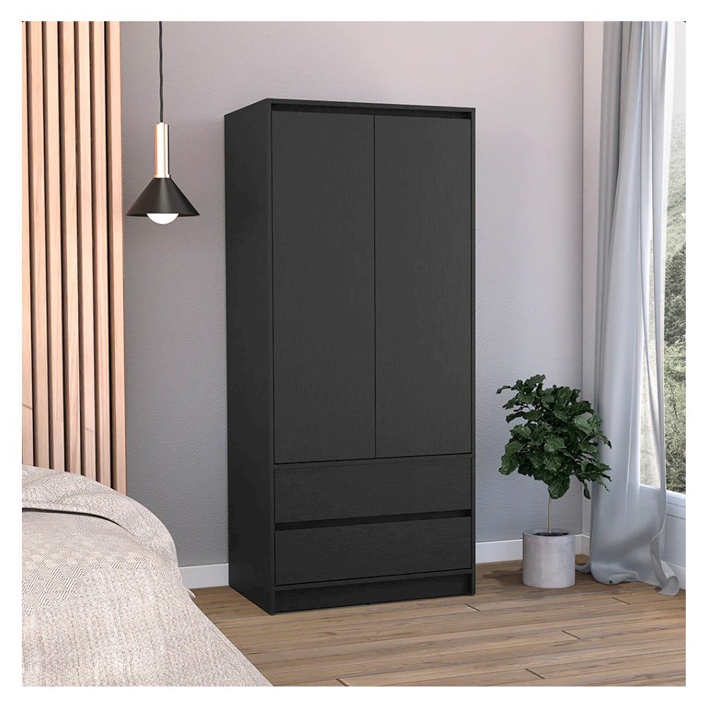 Austin Armoire Black MDF