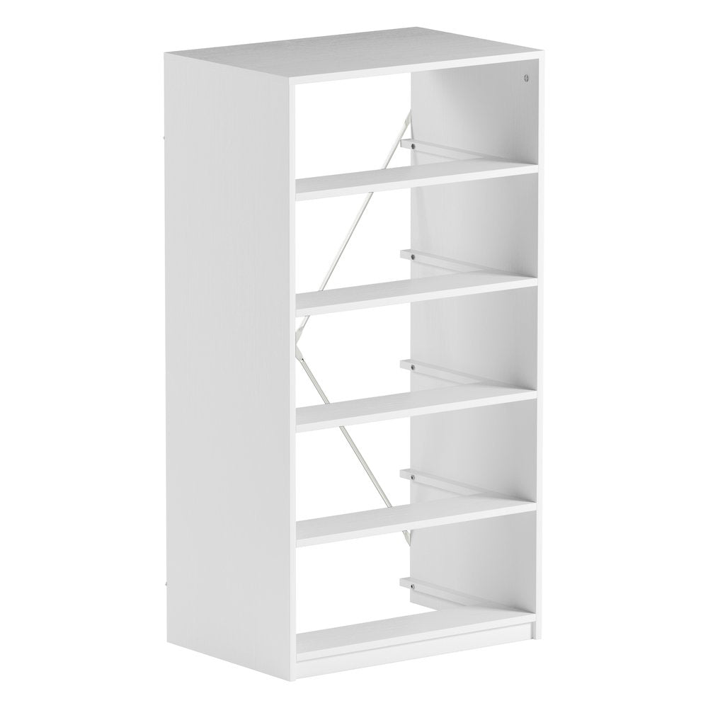 5-Drawer Dresser with Large Fabric Drawers, White