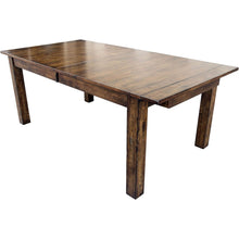 64" - 100" Dining Height Leg Table with (2) 18" Butterfly Leaves, Rustic Whiskey
