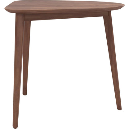 Oscar Corner Table and 2 Wood Back Chairs in Brown