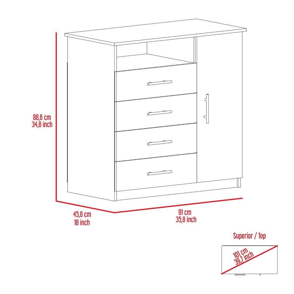 Peru Dresser White MDF