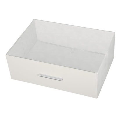 5-Drawer Dresser with Large Fabric Drawers, White