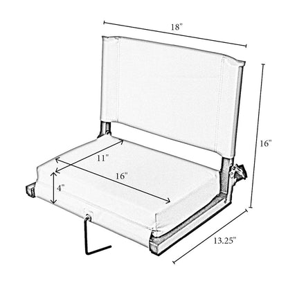 Stadium Chairs for Bleachers w/ Back Support