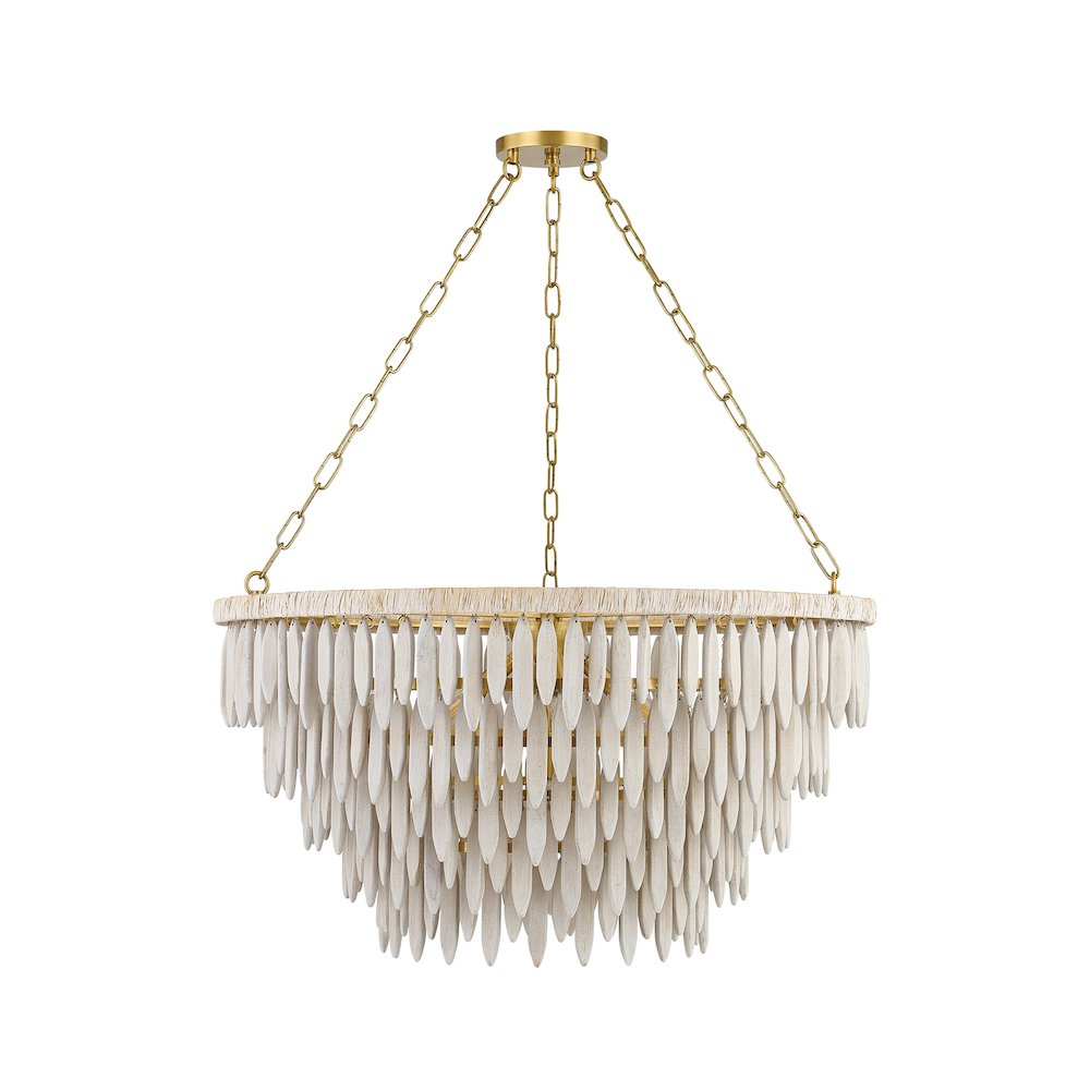 Tiffany Chandelier, Aged Brass