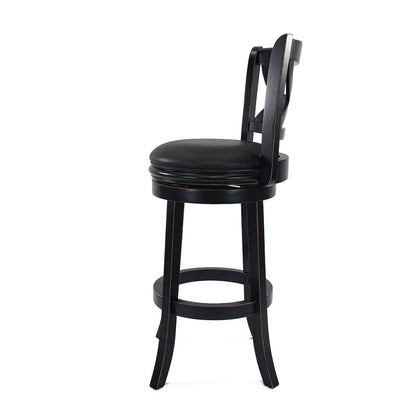 Florence Swivel Bar Stool - Black Sandthru Finish