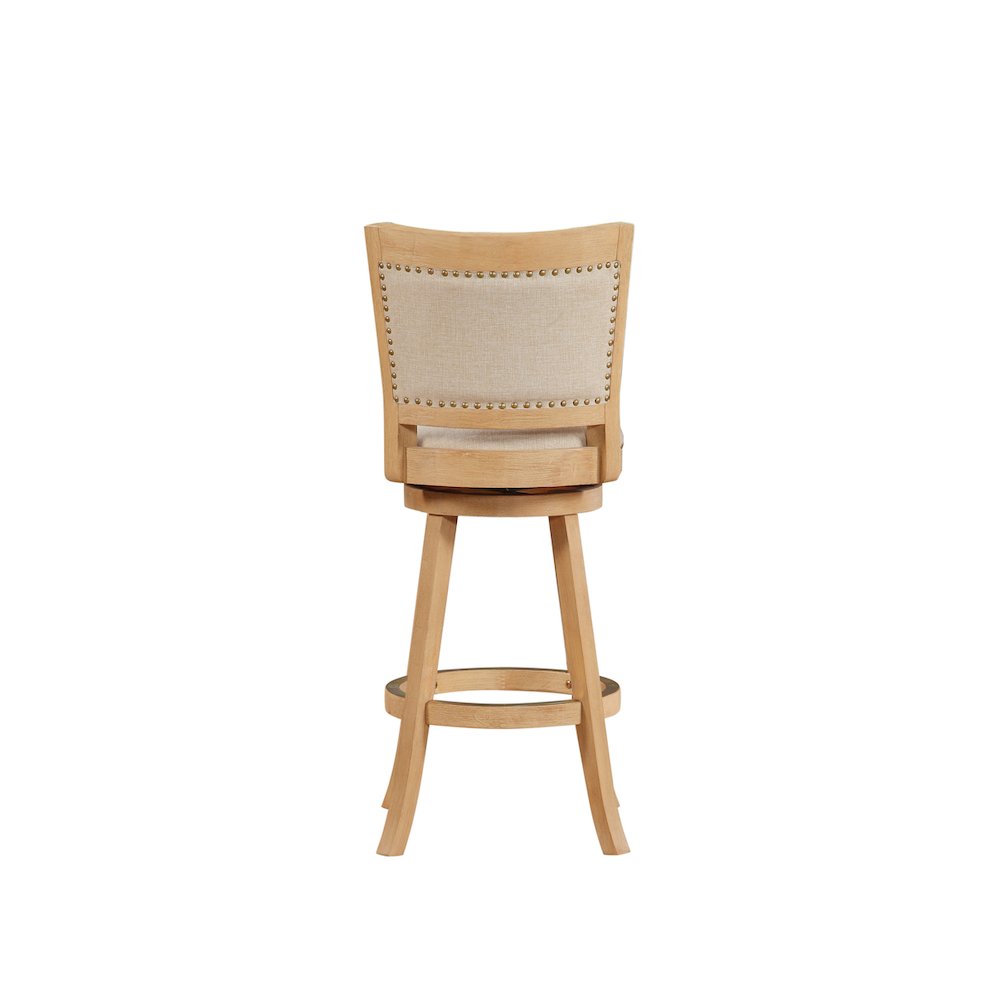 Melrose Swivel Bar Stool - Creme Wire-Brush