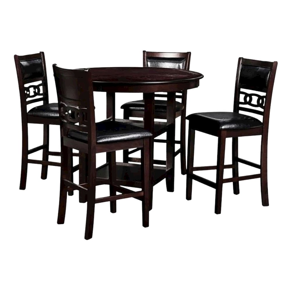 5-Piece Transitional Gray Wood Dining Set with Chairs for Modern Homes