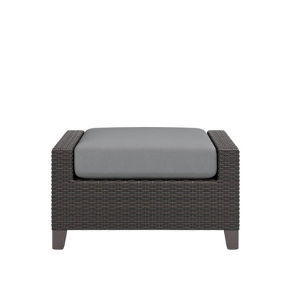 Outdoor Escape Outdoor Ottomans for Patio, Wicker Footstools, Set of 2