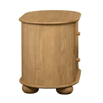 Astrid 2 - Drawer Nightstand In Solid Oak Wood