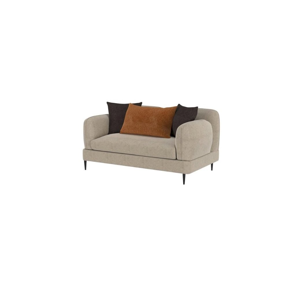 Jade Chenille Upholstered Sculpted Track Arm Loveseat Latte