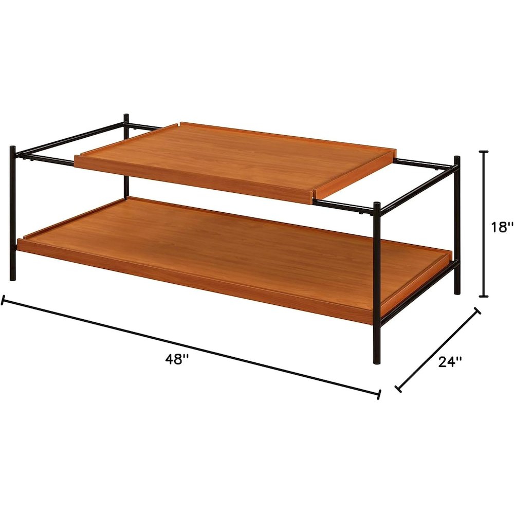 Oaken Coffee Table, Honey Oak & Black