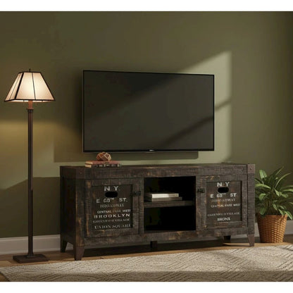 City 60" TV Stand - New York - With Graffiti