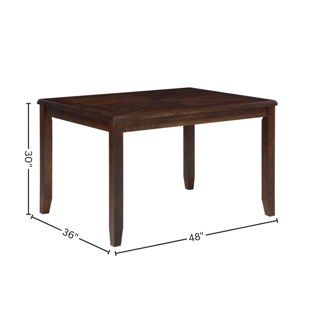 Wood Square Dining Table Set for 4 – Small Kitchen Table Set in Brown